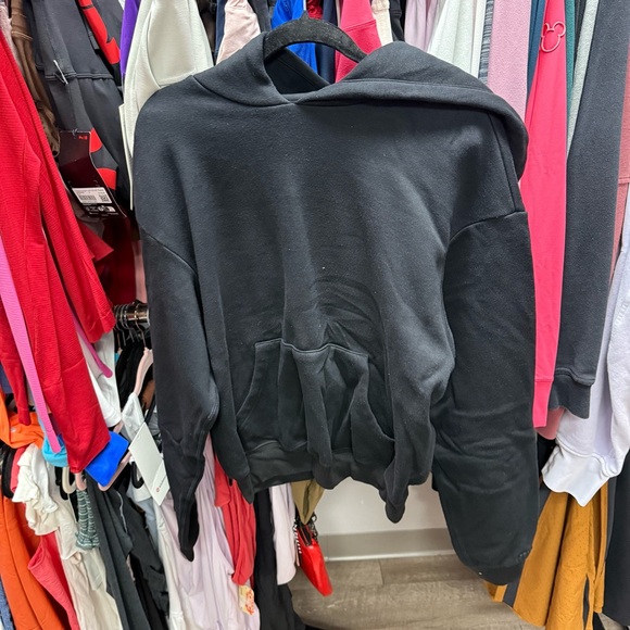 SKIMS COTTON FLEECE CLASSIC HOODIE | ONYX | SKIMS - Picture 2 of 4